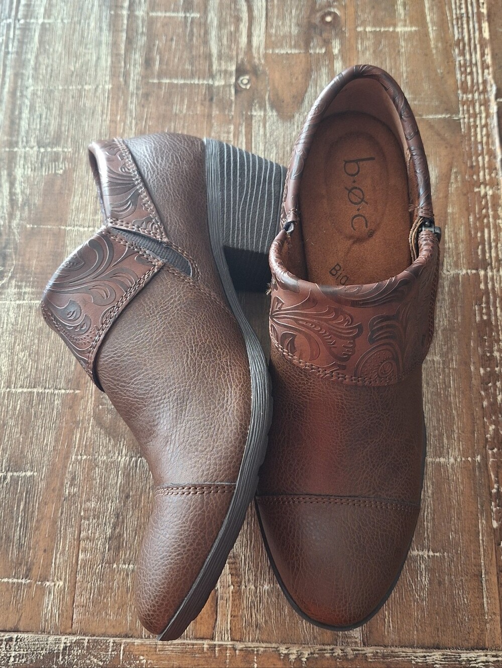 B.O.C. Rosemela Shootie‎ Embossed Women's Ankle Booties Shoes 7.5 M NEW No Box